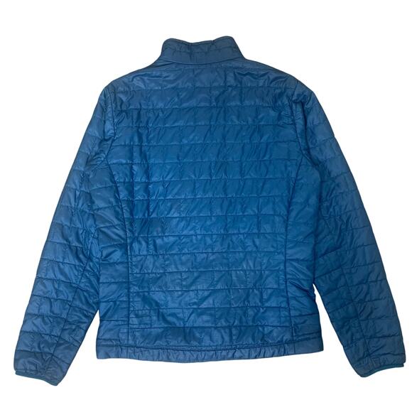 PATAGONIA Nano Puff Jacket Men Medium Crater Blue Quilt Full Zip 84212 GUC *Tear - Picture 2 of 5
